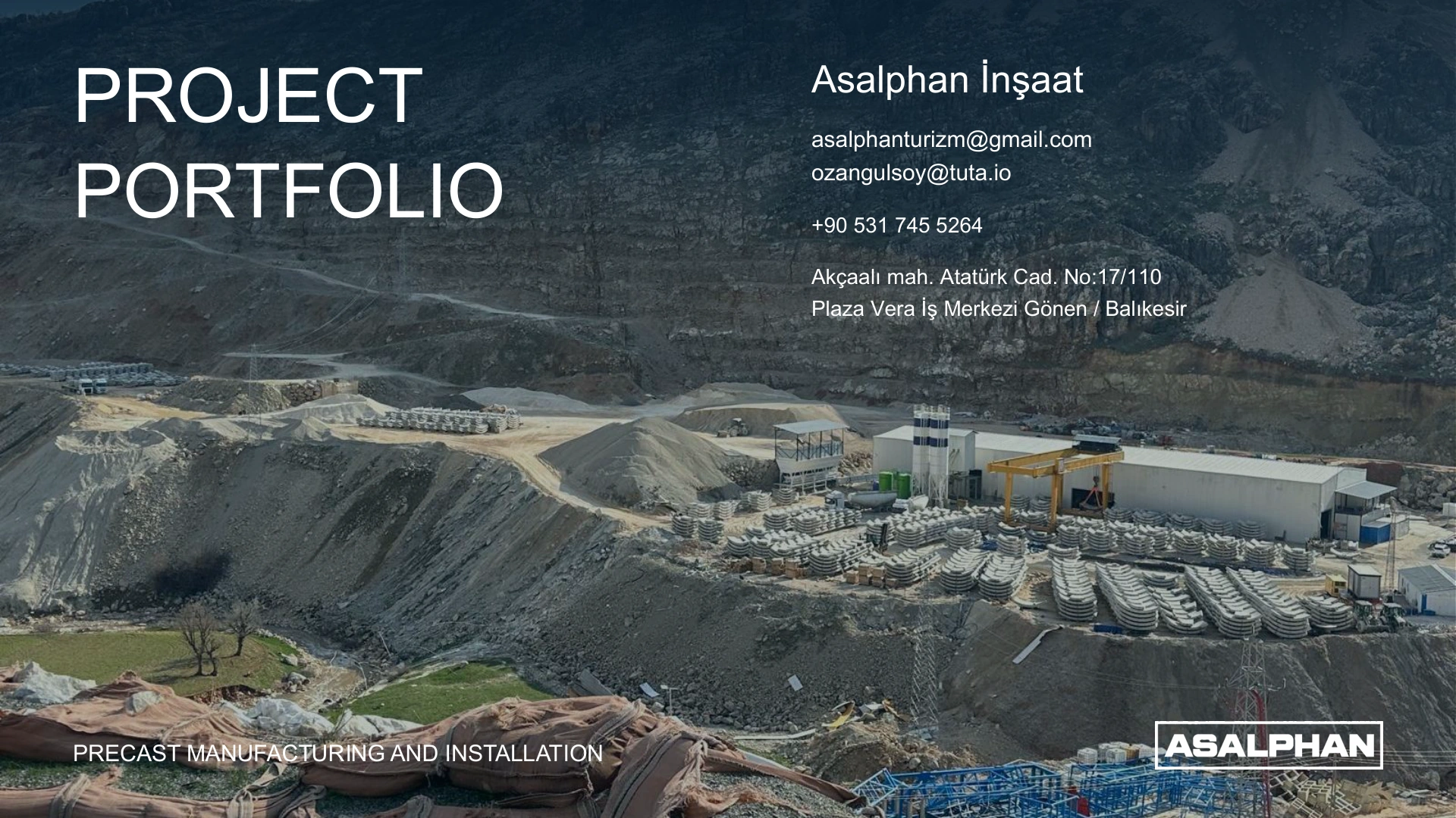 Asalphan İnşaat English project catalogue cover